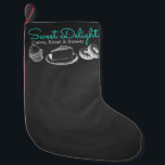 Petite Chaussette De Noël Sweet Bakery Chalkboard Professionnel<br><div class="desc">Douceur Boulangerie Chalkboard design. Vous pouvez cliquer plus loin sur personnaliser pour modifier les polices et modifier les emplacements et la taille des dessins.</div>
