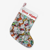 Petite Chaussette De Noël Sweet Snowmen Nom bas (Devant (Accrochage))