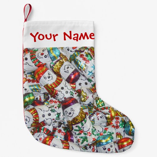 Petite Chaussette De Noël Sweet Snowmen Nom bas (Devant)