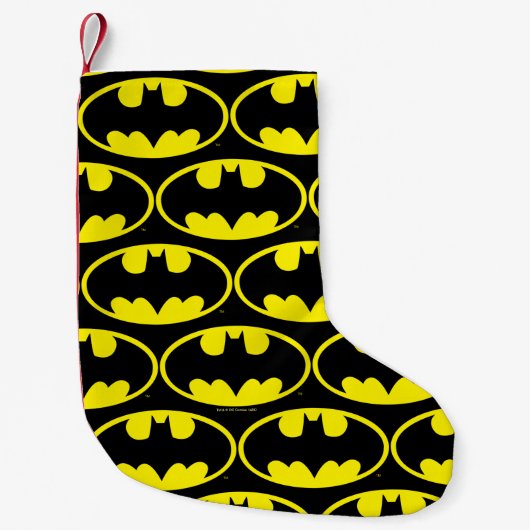 Petite Chaussette De Noël Symbole Batman | Logo Oval de chauve-souris (Devant)