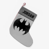 Petite Chaussette De Noël Symbole Batman | Logo Streak (Devant (Accrochage))