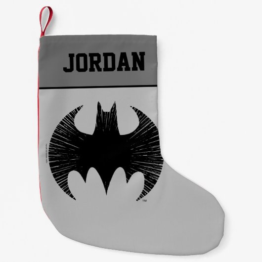 Petite Chaussette De Noël Symbole Batman | Logo Streak (Devant)