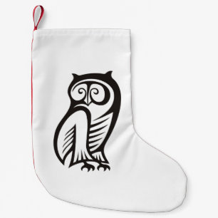 Petite Chaussette De Noël Symbole de hibou noir