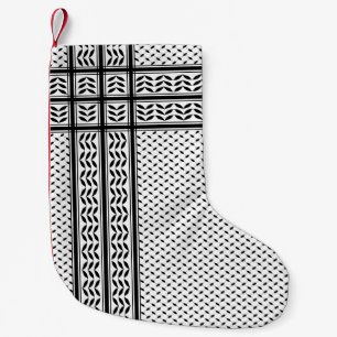 Petite Chaussette De Noël Symbole Keffiyeh de la Palestine Motif de résistan
