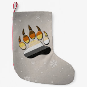 Petite Chaussette De Noël Symbole Paw coloré de l'indicateur Gay Bear Pride