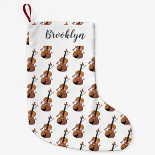 Petite Chaussette De Noël Sympa drôle violon personnage de dessin animé
