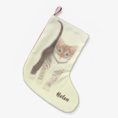 Petite Chaussette De Noël Tabby Kitten (Devant (Accrochage))
