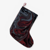 Petite Chaussette De Noël Tableau abstrait gris et rouge (Devant (Accrochage))