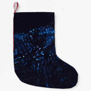 Petite Chaussette De Noël Tableau abstrait noir et bleu