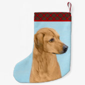 Petite Chaussette De Noël Tableau Rhodesian Ridgeback - Art Chien original (Dos)
