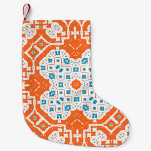 Petite Chaussette De Noël Talavera Mexicaine : Céramique Antique sans Seamle