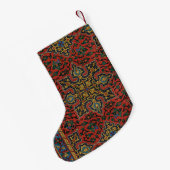 Petite Chaussette De Noël Tapis Perse Tapis Rouge Bleu classique (Dos (Accrochage))