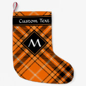 Petite Chaussette De Noël Tartan orange d'Halloween (Devant)