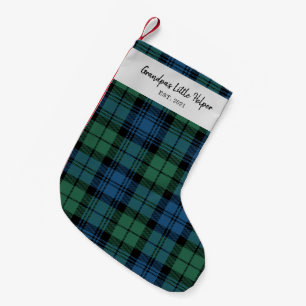 Petite Chaussette De Noël Tartan personnalisé Clan Campbell Plaid Famille