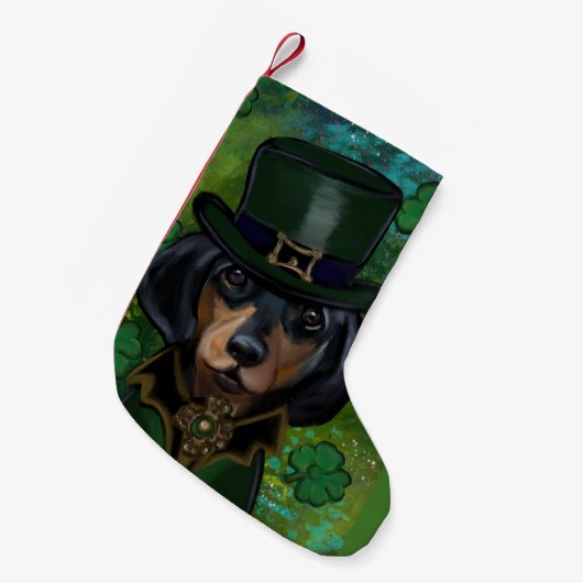 Petite Chaussette De Noël Teckel  (Devant (Accrochage))