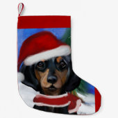 Petite Chaussette De Noël Teckel (Devant)
