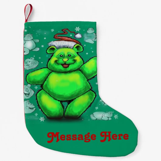 Petite Chaussette De Noël Teddy Bear (Devant)