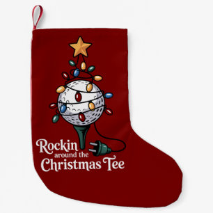 Petite Chaussette De Noël Tee Rockin Around The Christmas Drôle de golf Noël