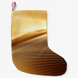 Petite Chaussette De Noël tenture de particules arrière - plan or de luxe. i
