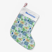 Petite Chaussette De Noël Tequila Drinker Fun Blue Agave Cactus Motif (Devant (Accrochage))