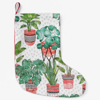 Petite Chaussette De Noël Terra Cotta Plante Pots Motif.