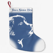Petite Chaussette De Noël Terre-Neuve Chien Noël Stocking Chien Bas (Devant)