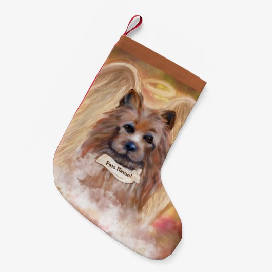 PETITE CHAUSSETTE DE NOËL TERRIER AUSTRALIEN (Devant (Accrochage))