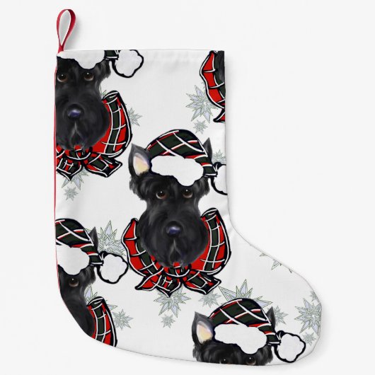 PETITE CHAUSSETTE DE NOËL TERRIERS ÉCOSSAIS (Devant)