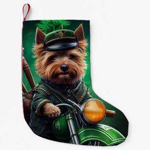 Petite Chaussette De Noël Tervier australien conduisant un vélo Jour de la S