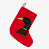 Petite Chaussette De Noël Tête Mallard Drake (Devant (Accrochage))