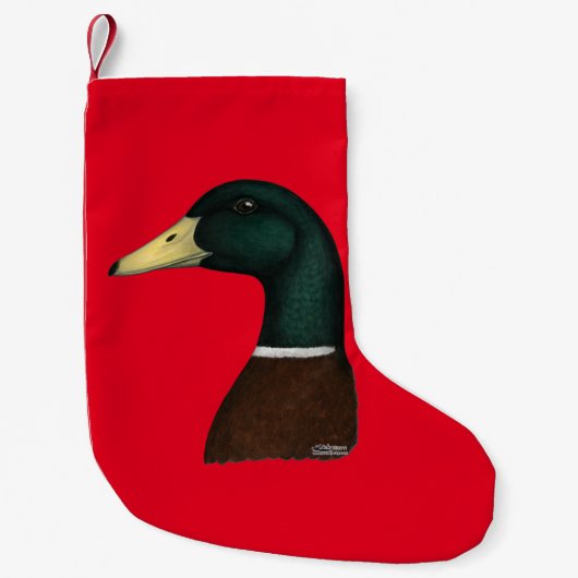 Petite Chaussette De Noël Tête Mallard Drake (Devant)