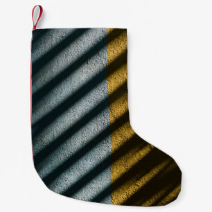 PETITE CHAUSSETTE DE NOËL TEXTILE NOIR ET BROWN STRIPÉ