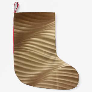 Petite Chaussette De Noël textile rayé Brown et blanc