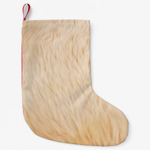 Petite Chaussette De Noël Texture animale de fourrure de chèvre