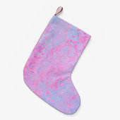 Petite Chaussette De Noël texture Arrière - plan rose bleu clair (Devant (Accrochage))