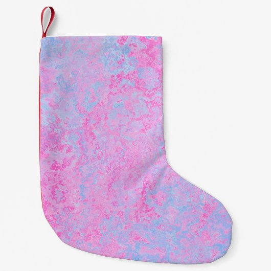 Petite Chaussette De Noël texture Arrière - plan rose bleu clair (Devant)