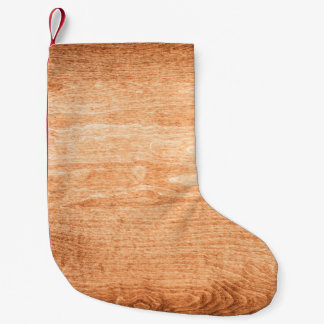 Petite Chaussette De Noël texture bois foncé surface arrière - plan avec vie