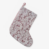 Petite Chaussette De Noël Texture de dentelle d'élégance blanche avec bea sa (Devant (Accrochage))