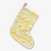 Petite Chaussette De Noël Texture de marbre jaune. Main dessinée (Devant (Accrochage))