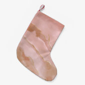 Petite Chaussette De Noël Texture de marbre rose (Devant (Accrochage))
