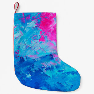 Petite Chaussette De Noël texture de peinture à l'huile abstraite sur toile,