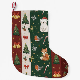 Petite Chaussette De Noël texture de tissu et emballage du Nouvel An, ours,