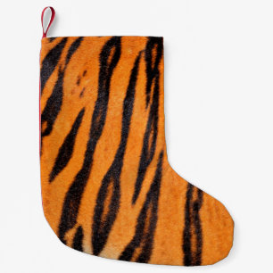 Petite Chaussette De Noël Texture d'impression de tigre