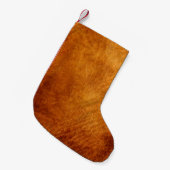 Petite Chaussette De Noël texture en cuir Brown (Devant (Accrochage))