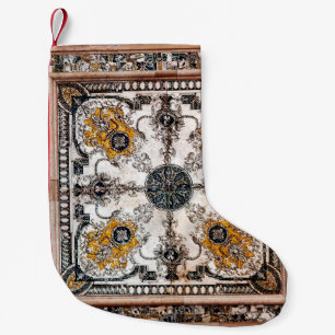 Petite Chaussette De Noël texture en marbre arabesque abstrait vintage backg