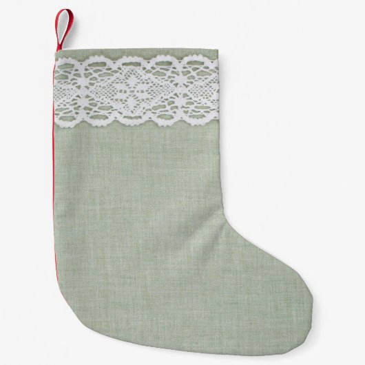 Petite Chaussette De Noël Texture et dentelle textiles  (Devant)