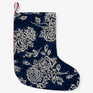 Petite Chaussette De Noël Texture florale répéter motif moderne fond, chauve