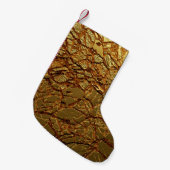 Petite Chaussette De Noël Texture or de luxe. (Devant (Accrochage))