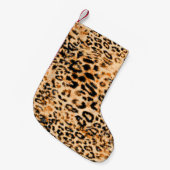 Petite Chaussette De Noël Texture peau léopard, motif léopard (Devant (Accrochage))