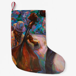 Petite Chaussette De Noël texture, peinture à l'huile, art, jazz, blues, tra